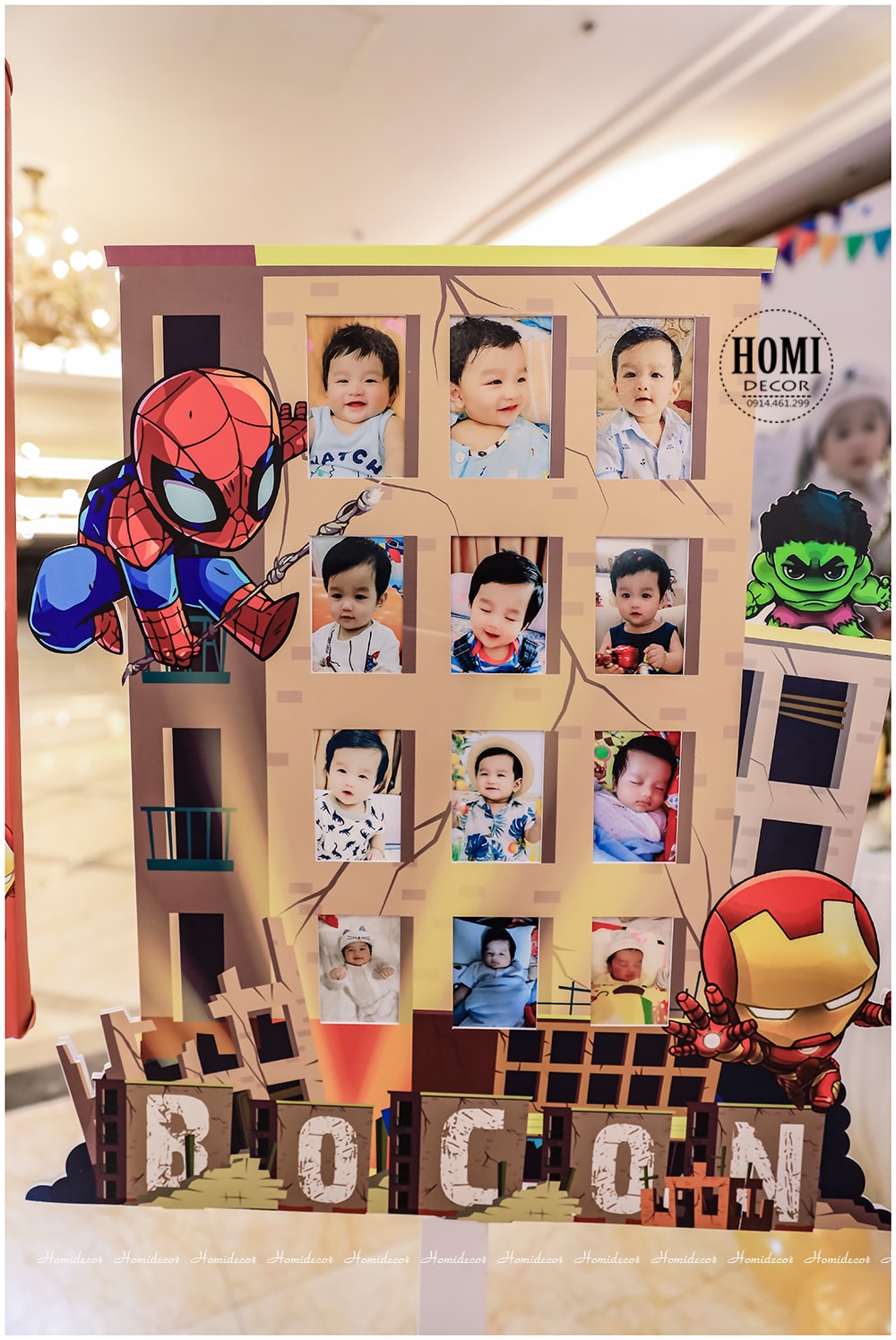 Trang trí sinh nhật cho bé chủ đề Avengers
