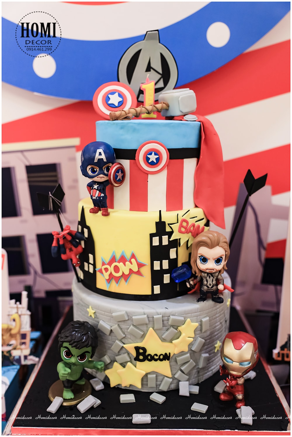 Trang trí sinh nhật cho bé chủ đề Avengers