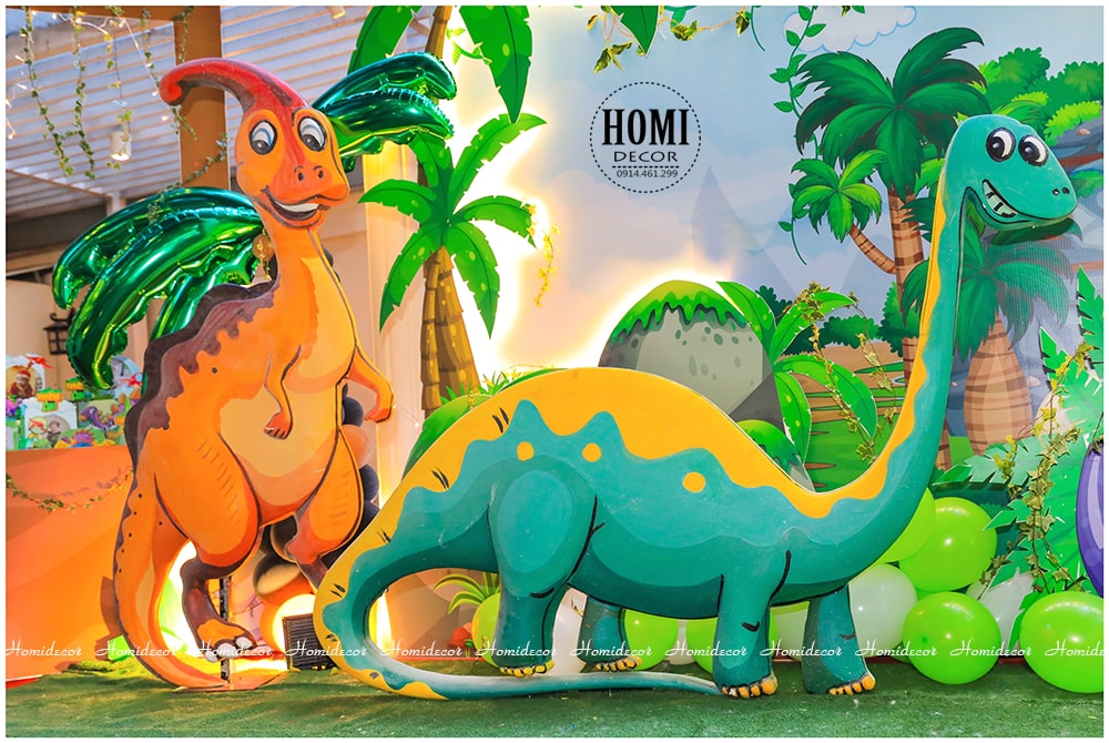 Trang trí sinh nhật bé trai chủ đề khủng long- chủ đề Dinosaur