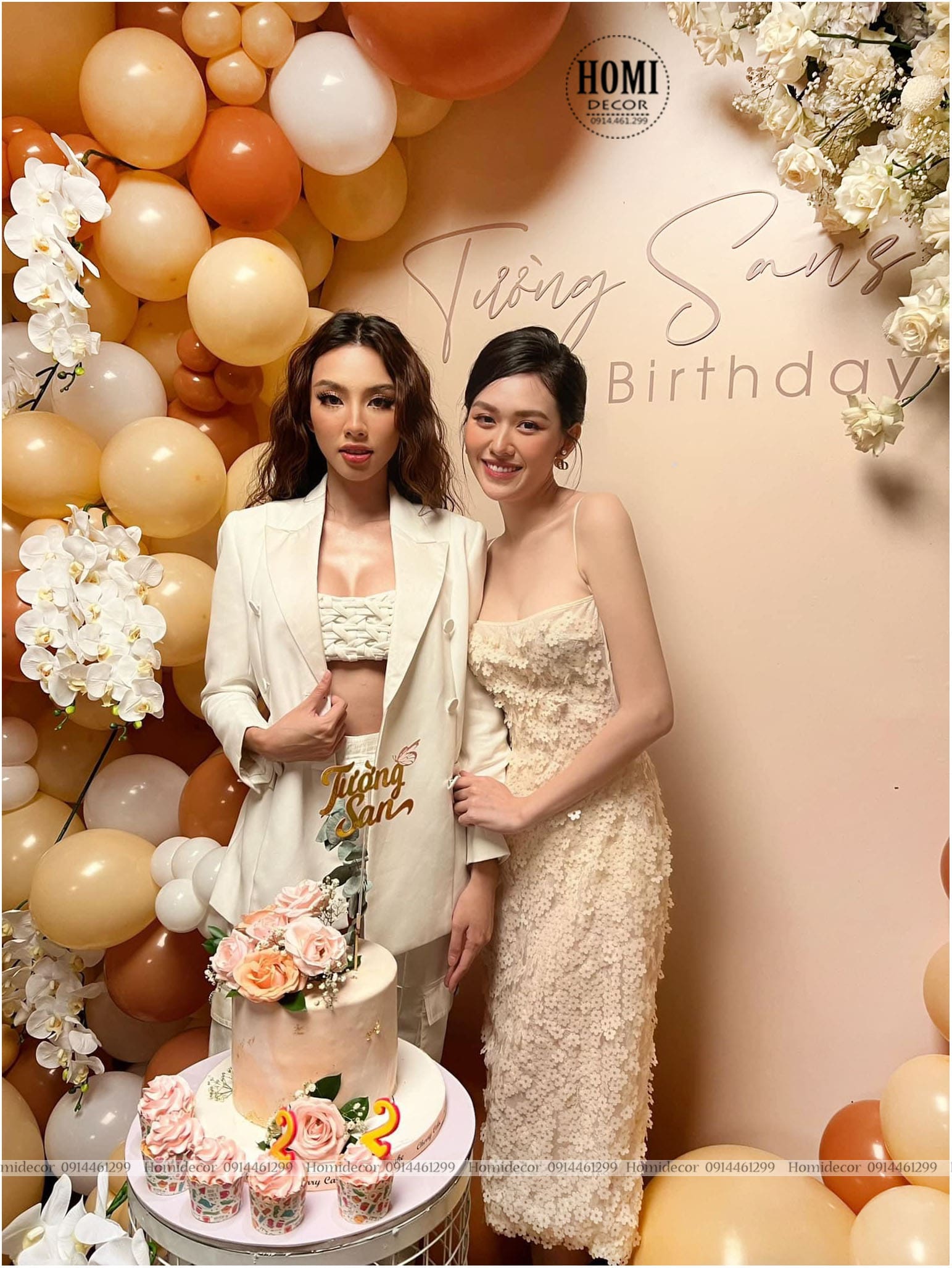 Trang trí sinh nhật hoa hậu Tường San 