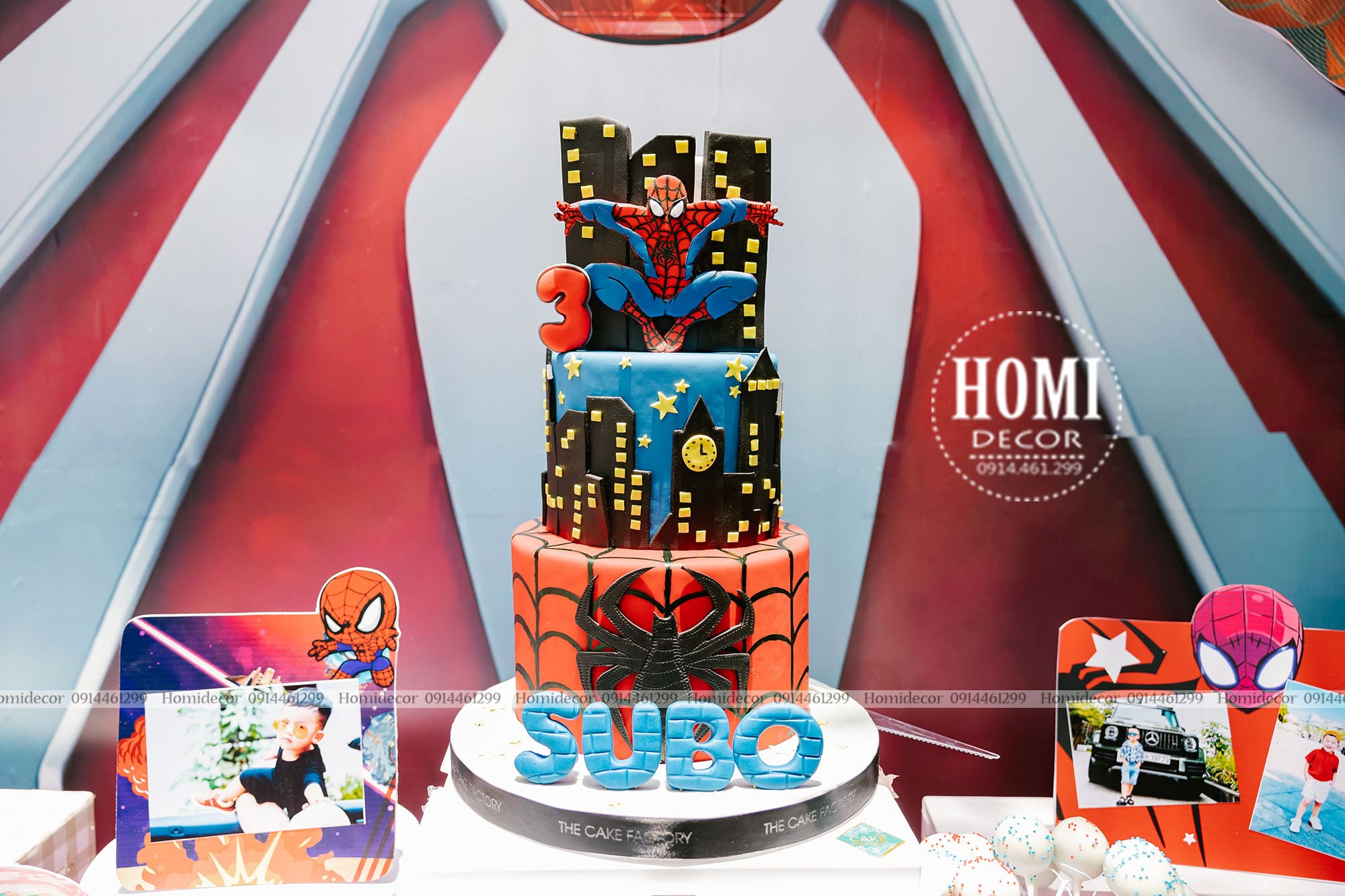 Trang trí sinh nhật bé trai chủ đề spiderman