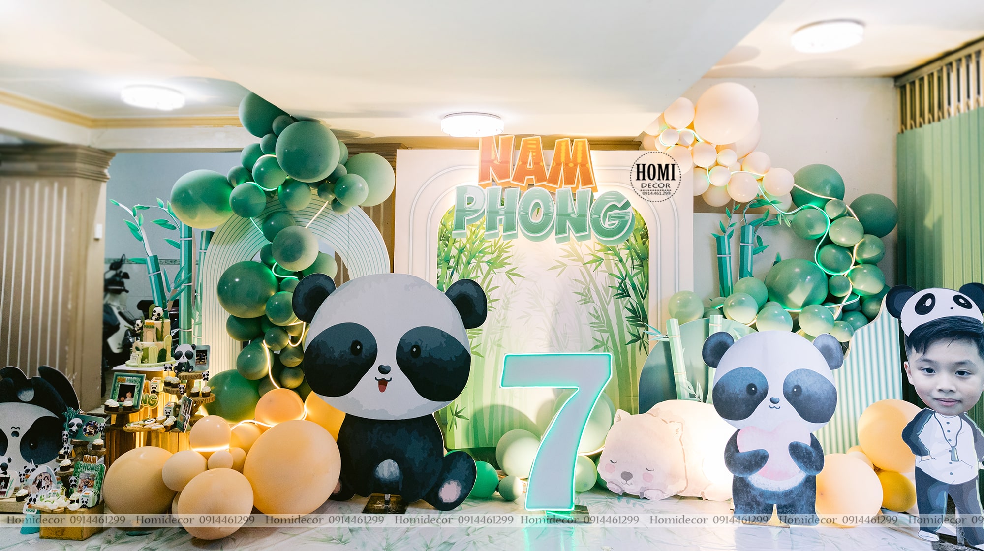 Trang trí sinh nhật bé trai chủ đề gấu trúc Panda tại nhà 